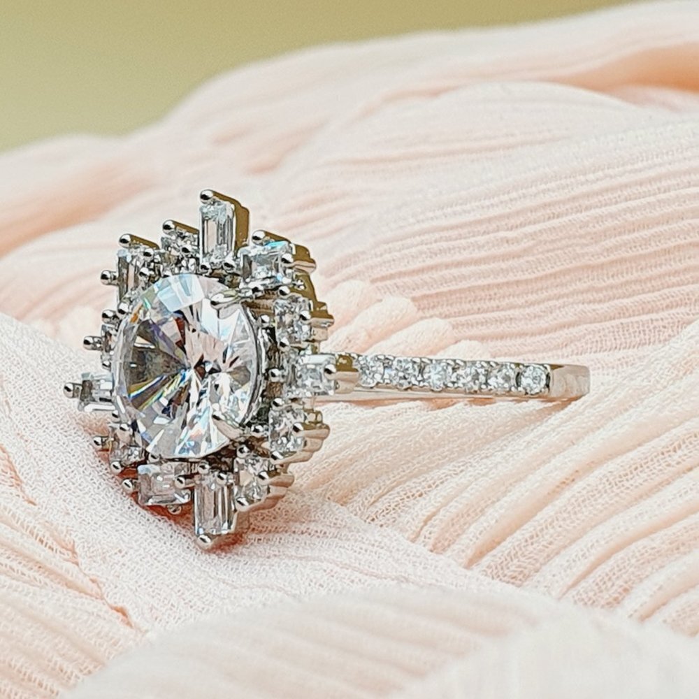 💎 High Quality Clear Stone Big Fashion Ring for Women, INDN8289